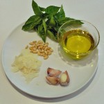 Classic pesto ingredients